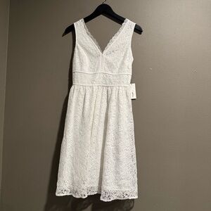 Nicole Miller Sleeveless V-Neck Lace Dress Size 2